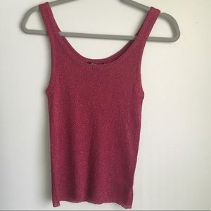 Laundry By Shelli Segal Sparkle Pink Tank Top
